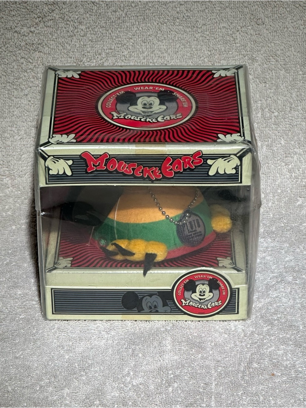 Disney Parks MousekeEars Pluto Mini Ear Hat Collectible Keychain